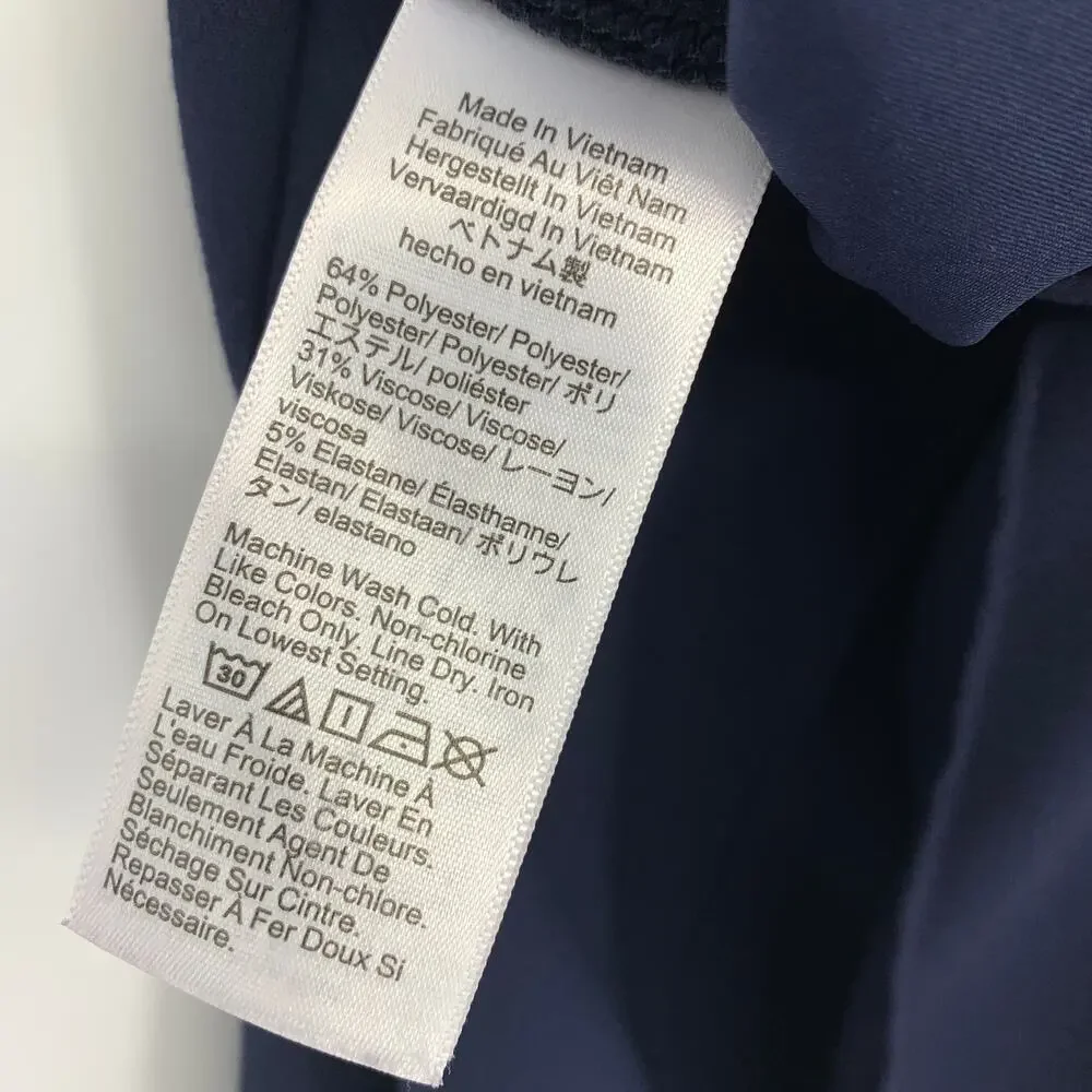 J.Crew Seamed Front Trouser Dress Pants Womens Size 6 Navy Blue